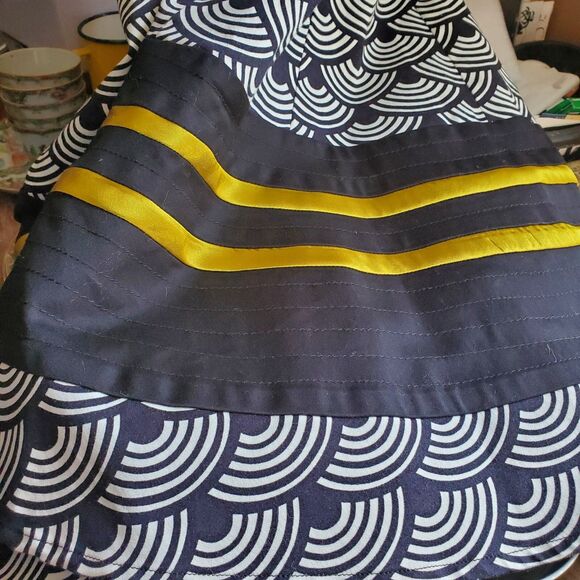 Nine West Fit & Flare Dress, Navy, White & Gold, Size 4 - Picture 7 of 10